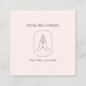 Handen Blush Grijs Vierkante Visitekaartje (Voorkant)