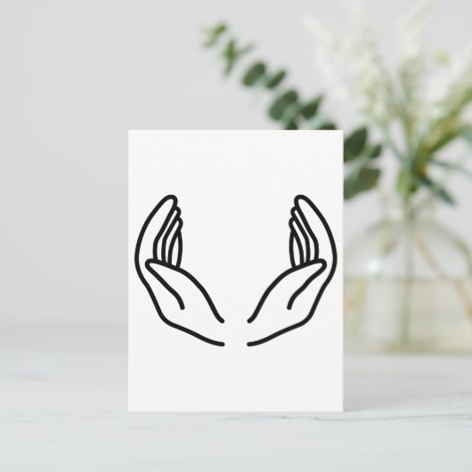 Handen Briefkaart (Staand voorkant)