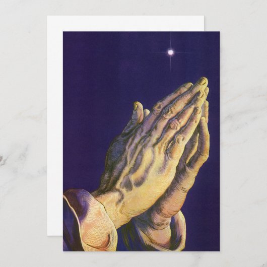 handen die bidden met de ster van Bethlehem (Voorkant / Achterkant)