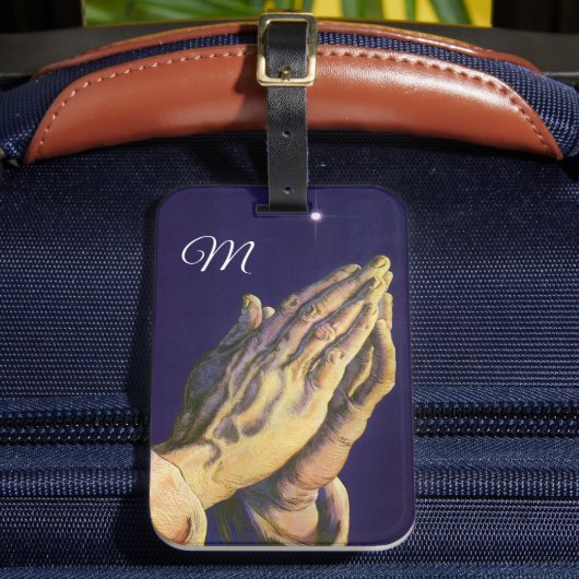 handen die bidden met de ster van Bethlehem Bagagelabel (Voorkant Insitu 2)