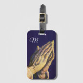 handen die bidden met de ster van Bethlehem Bagagelabel (Voorkant (verticaal))