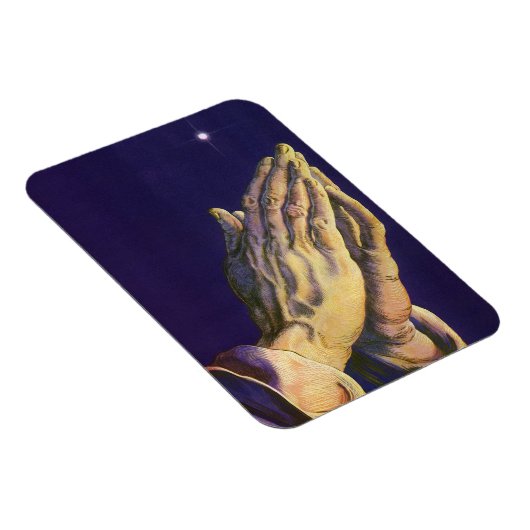  handen die bidden met de ster van Bethlehem Magneet (Rechterzijde)