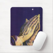 handen die bidden met de ster van Bethlehem Muismat (Met muis)