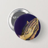  handen die bidden met de ster van Bethlehem Ronde Button 5,7 Cm (Voorkant /achterkant)