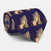  handen die bidden met de ster van Bethlehem Stropdas (Opgerold)