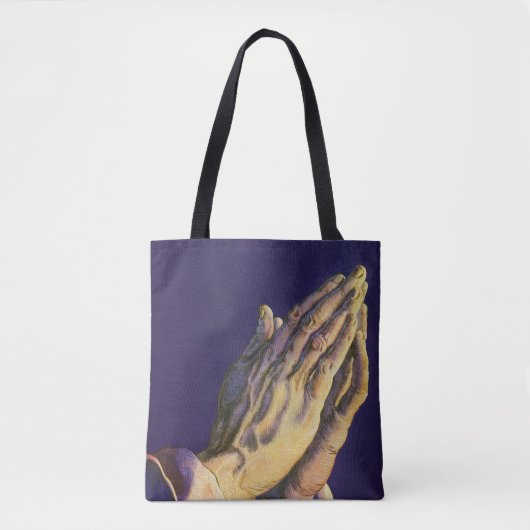 handen die bidden met de ster van Bethlehem Tote Bag (Voorkant)