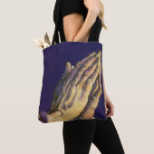 handen die bidden met de ster van Bethlehem Tote Bag (Dichtbij)