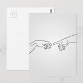 Handen die de creatie van Adam tonen Briefkaart (Voorkant / Achterkant)