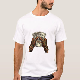 Handen die dollarbiljetten vasthouden t-shirt