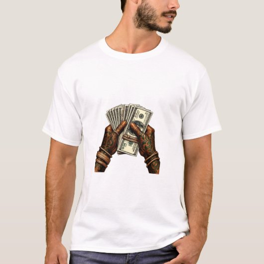 Handen die dollarbiljetten vasthouden t-shirt (Voorkant)