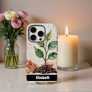 Handen die een zaailing Plant in handen houden iPhone 16 Pro Hoesje