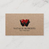 Handen die hartmassage therapie verzorger visitekaartje (Voorkant)