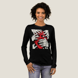 Handen die het gezicht bedekken Horror Rode Demon  Tri-Blend Shirt