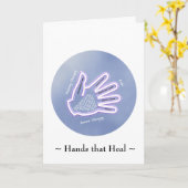 Handen die - Wenskaart helen Kaart (Gele Bloem)