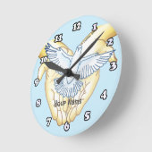 Handen Duif Christelijk Ronde Klok (Hoek)