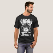 Handen en Drums Drummen Percussie Christelijke Dru T-shirt (Voorkant volledig)