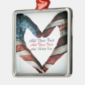 Handen en hart van de VS Metalen Ornament (Links)
