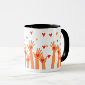 handen en harten mok (Voorkant rechts)