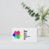  handen en puzzelstukjes visitekaartje (Staand voorkant)