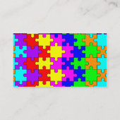  handen en puzzelstukjes visitekaartje (Achterkant)