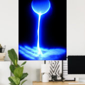 Handen genezen met de universele bron blauw wit poster (Thuiskantoor)