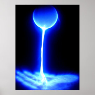 Handen genezen met de universele bron blauw wit poster