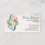 Handen genezen - Waterverf Visitekaartje (Voorkant)