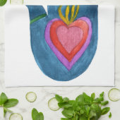 Handen hameren handpalmregenboog keukenhanddoek (Gevouwen)