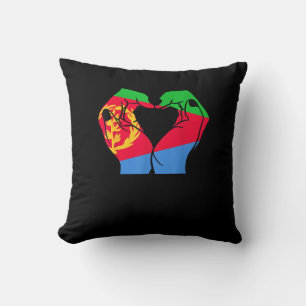 Handen hart met Eritrese vlag Kussen