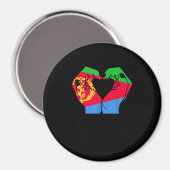 Handen hart met Eritrese vlag Magneet (Voorkant / Achterkant)