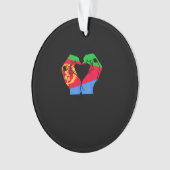 Handen hart met Eritrese vlag Ornament (voorkant)