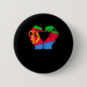 Handen hart met Eritrese vlag Ronde Button 5,7 Cm (Voorkant)