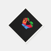 Handen hart met Eritrese vlag Servet (Hoek)