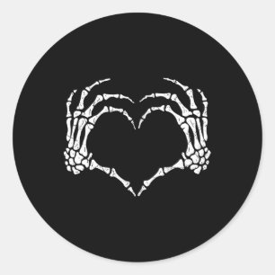 Handen Hart Teken Halloween Kostuum Mannen Vrouwen Ronde Sticker
