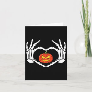 Handen Hart Teken Retro Halloween Kostuum Vrouwen Kaart