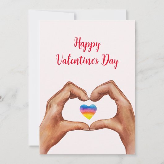 Handen Hart Valentijnsdag Feestdagenkaart (Voorkant)