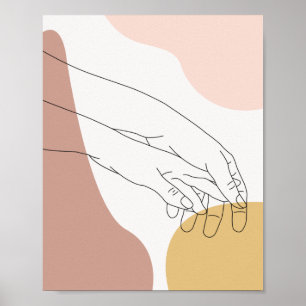 Handen houden poster