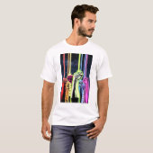 Handen in de lucht met ringen - Kleur T-shirt (Voorkant volledig)