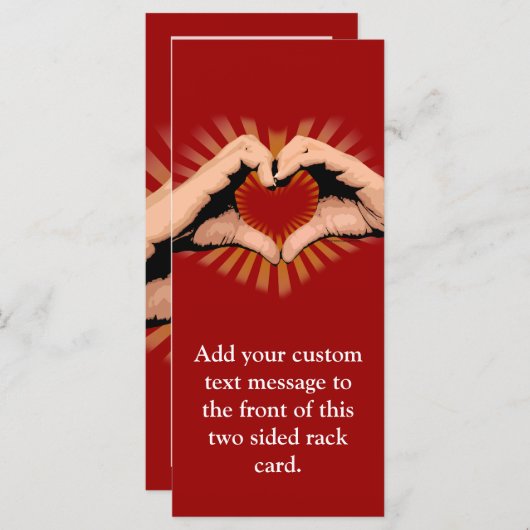 Handen in de vorm van een ontwerp van hart, liefde (Voorkant / Achterkant)