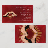 Handen in de vorm van een ontwerp van hart, liefde visitekaartje (Voorkant / Achterkant)