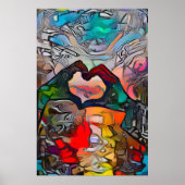 Handen in de vorm van een Poster van de hartliefde (Voorkant)