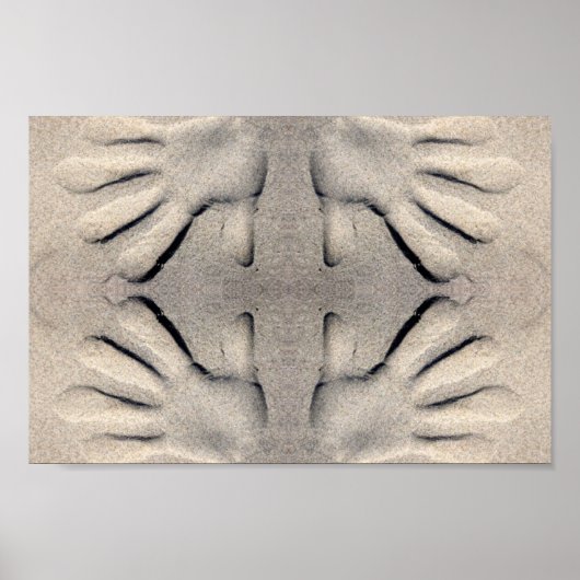 Handen in de zanden poster (Voorkant)