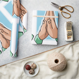 Handen in gebed cadeaupapier
