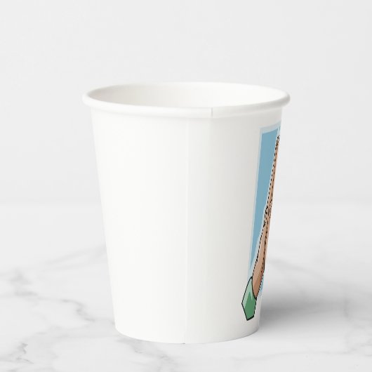 Handen in gebed papieren bekers (Rechts)