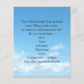 Handen in Heart Shape Silhouette op Blue Sky Flyer (Achterkant)