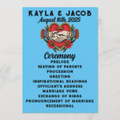 Handen in het huwelijk Tattoo bruiloft Programmakaart (Voorkant)