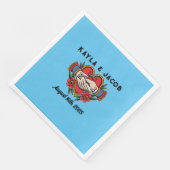 Handen in het huwelijk Tattoo bruiloft Servet (Hoek)