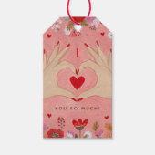  Handen In Liefde Teken Valentijn Cadeaulabel (Voorkant)