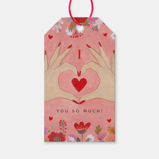  Handen In Liefde Teken Valentijn Cadeaulabel (Voorkant)