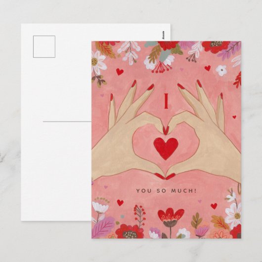  Handen In Liefde Teken Valentijn Wenskaart Feestdagenkaart (Voorkant / Achterkant)